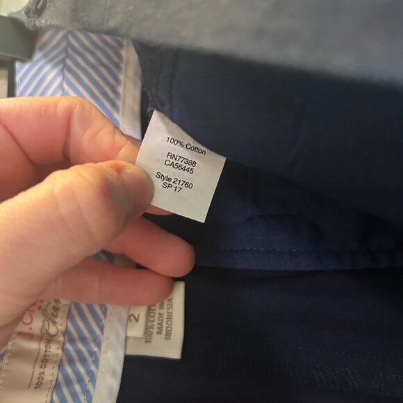 J. Crew Factory Chino Shorts Womens Size 2 Bundle Chambray Blue Navy Short - Picture 16 of 16